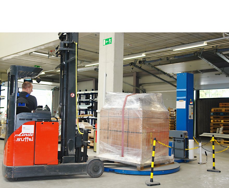 Ladungssicherung mit Umreifungsbändern der CYBERlogistics GmbH in Taunusstein / Hessen